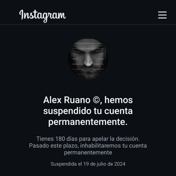 Instagram - Cuenta Suspendida - JUL24
